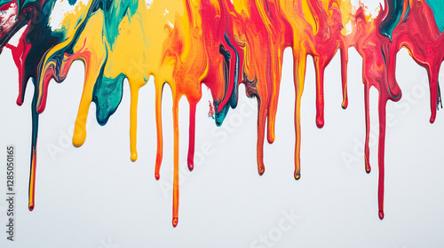 colorful paint splashes