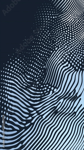 Obraz na płótnie Abstract design of dramatic line art in light blue and black w salonie