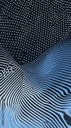 Obraz na płótnie Dot patterns with heavy curving lines vertical w salonie