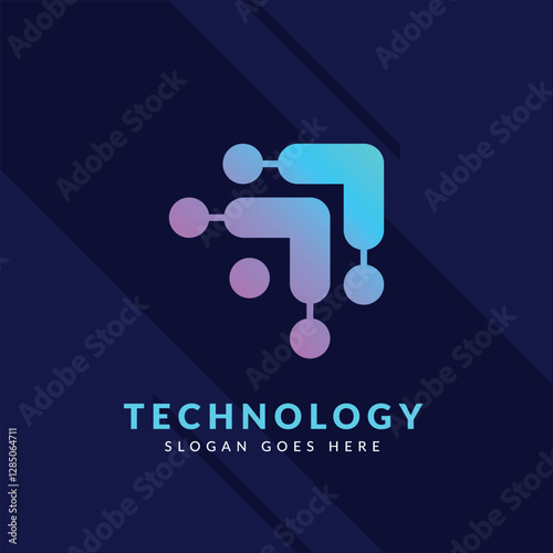 Futuristic Tech Logos: Abstract and Geometric Shapes