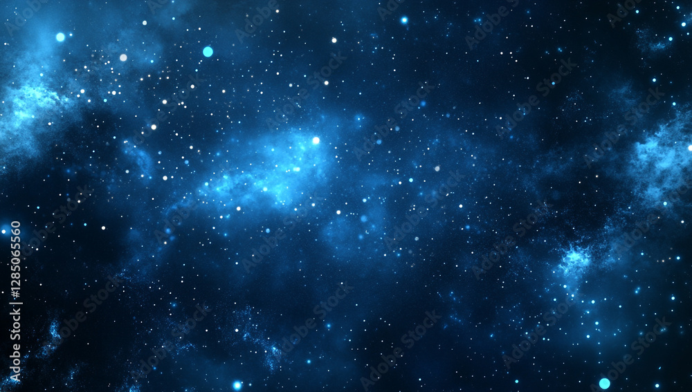 Abstract blue digital particles background with glowing dots and waves Abstract blue digital particles background with glowing dots and waves