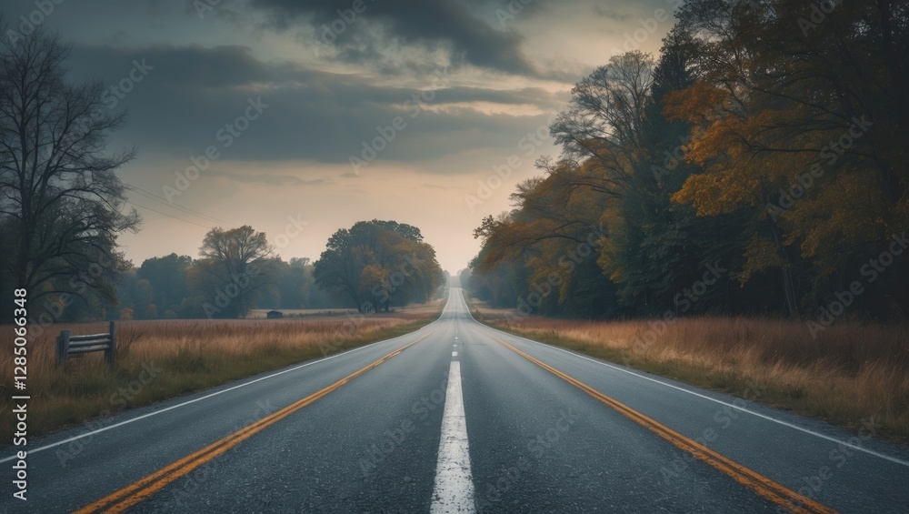 Perspective of a rural road in the United States Perspective of a rural road in the United States