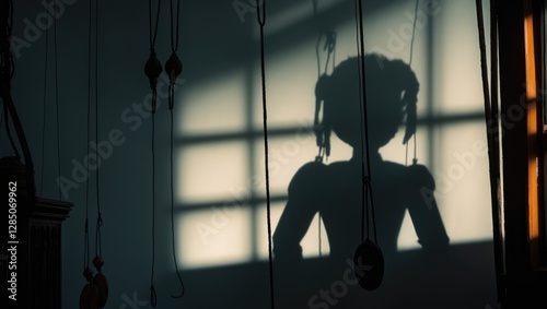 Shadow of a puppet or marionette photo