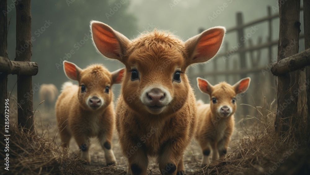 Fototapeta premium adorable farm animal illustration
