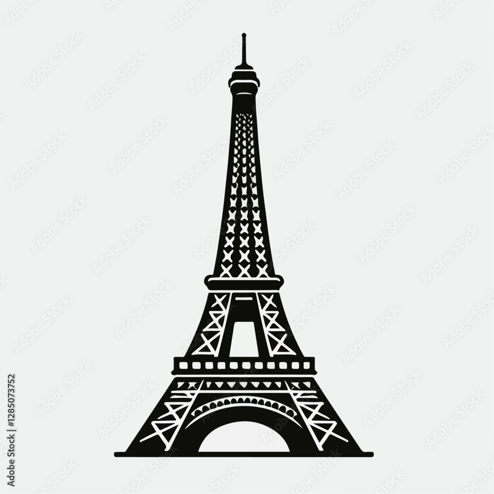 Fototapeta premium eiffel tower vector illustration