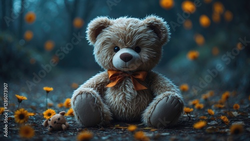 Cartoon depiction of a teddy bear