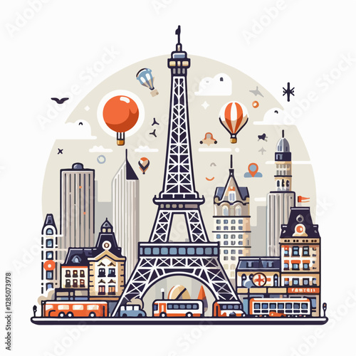 eiffel tower vector illustration