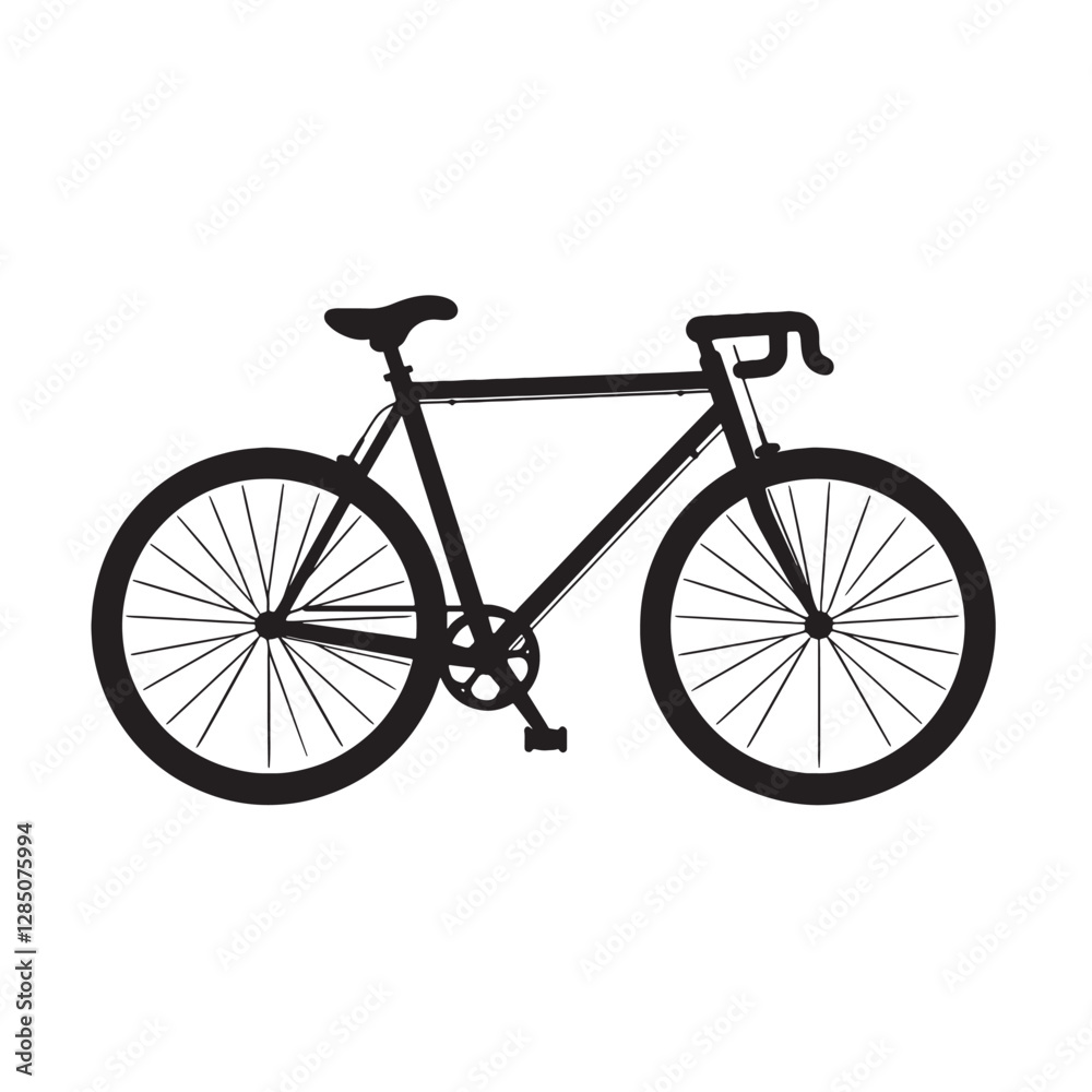 Fototapeta premium High-Quality Bicycle Silhouette for Print