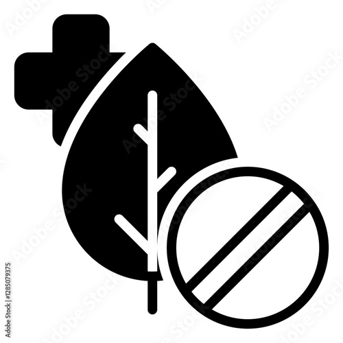herbals medicine icon, glyph icon style