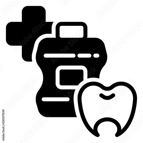 mouthwash icon, glyph icon style
