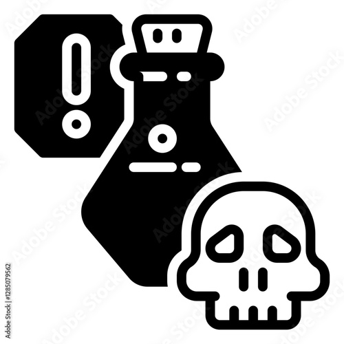 poison bottle icon, glyph icon style