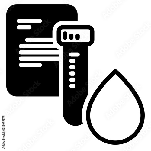 blood sample icon, glyph icon style