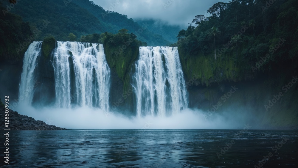 The majestic pulhapanzak falls in Lake Yojoa, Honduras. The majestic pulhapanzak falls in Lake Yojoa, Honduras.
