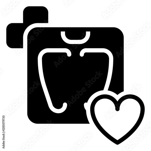 weigh icon, glyph icon style