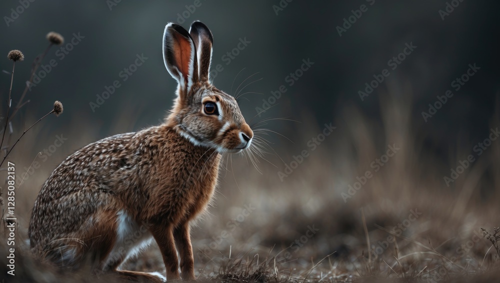 Fototapeta premium Brown hare of Europe (Lepus europaeus)