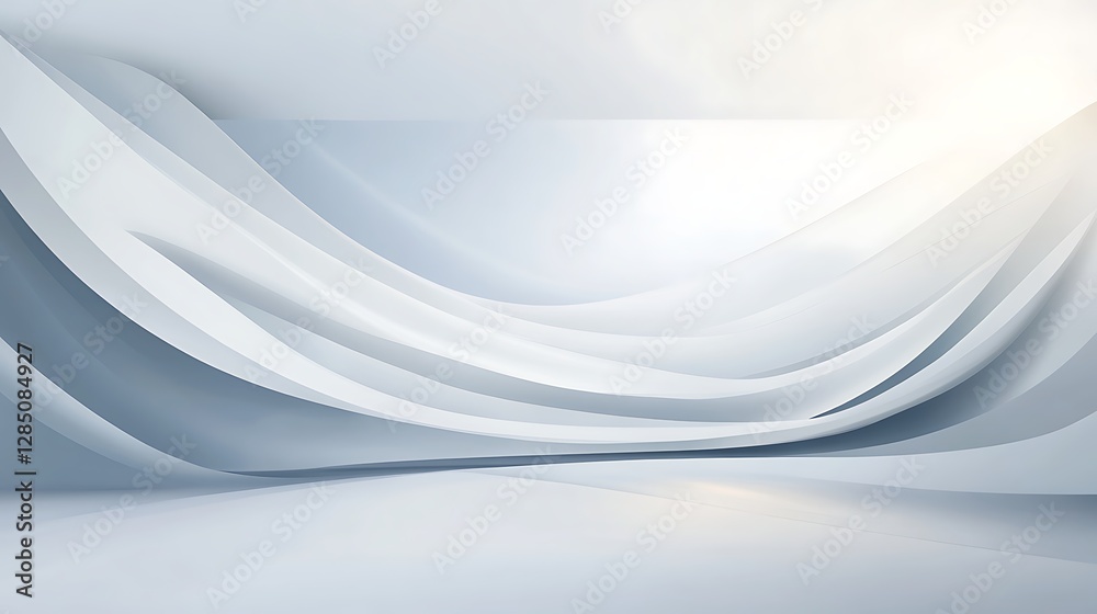 Abstract soft waves in white tones create a serene and modern backdrop. Abstract soft waves in white tones create a serene and modern backdrop.