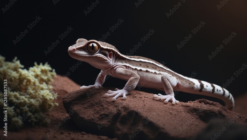 Naklejka premium Coleonyx variegatus bogerti, portrait of the western banded gecko from the southwestern U.S. in Arizona.