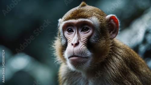intimate perspective of the monkeys from Gibraltar