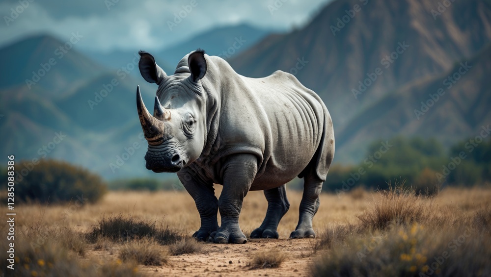 Fototapeta premium Rhino Awareness Day poster, September 22