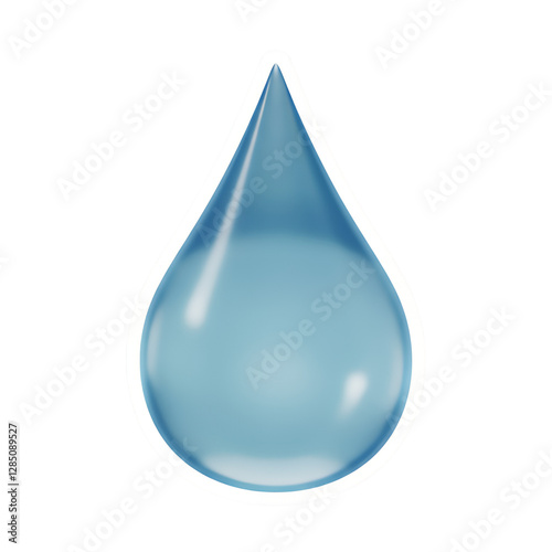 Water Droplet Realistic Illustration Transparent Background High Resolution