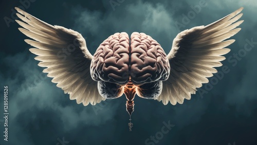 A brain with wings - concept of liberated thinking