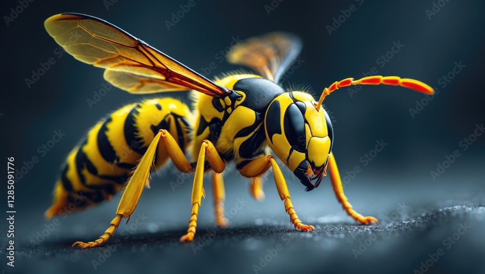 detailed view of a yellow jacket wasp detailed view of a yellow jacket wasp