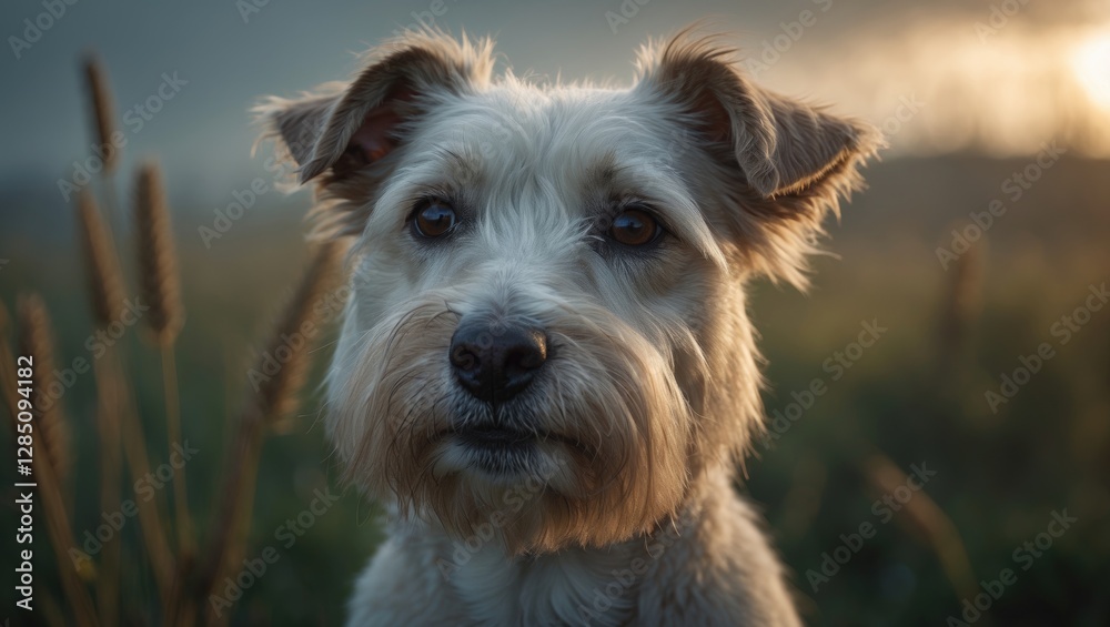 Image of an Irish Wheaten Terrier Close-up Image of an Irish Wheaten Terrier Close-up