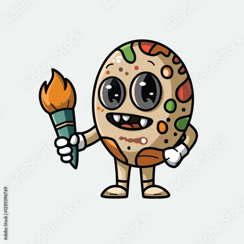 vector art pieces ,wall paintings character , encompassing various art , Groovy cartoons, abstract
