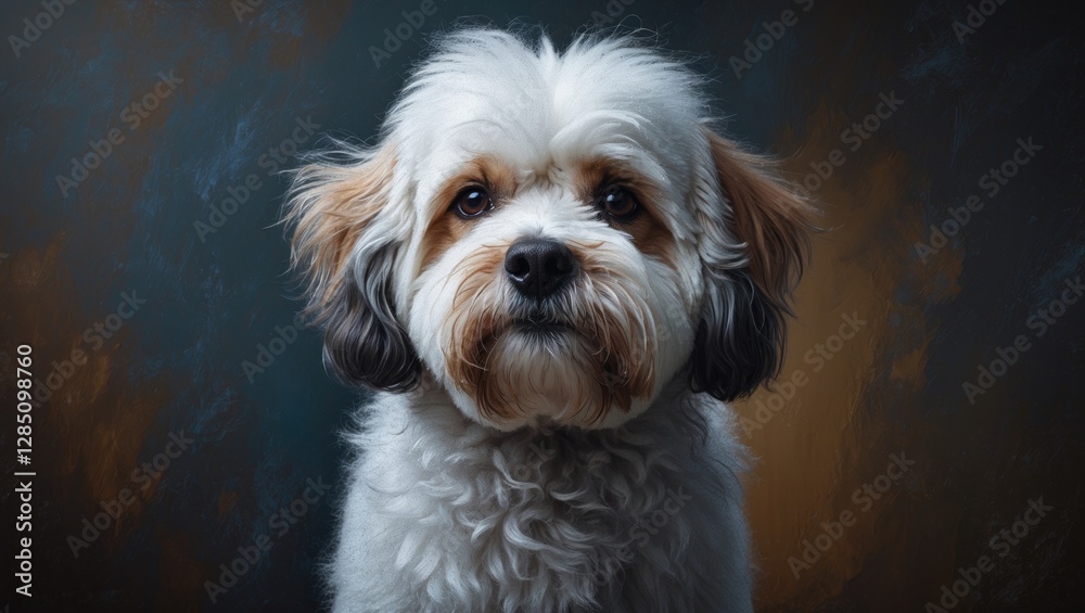 Artistic Representation of a Havanese Bichon Dog Artistic Representation of a Havanese Bichon Dog