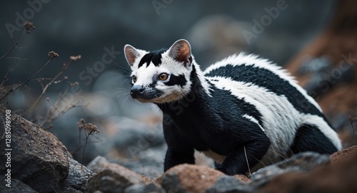 Black and White Tegu of Argentina, Tupinambis merianae photo