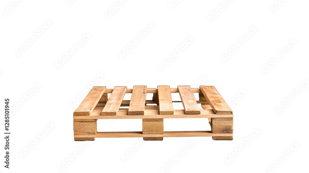 Wooden pallet on transparent background showcasing detailed texture and structure Wooden pallet on transparent background showcasing detailed texture and structure
