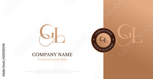 Initial GL Logo Design Vector 