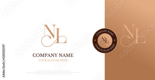 Initial NL Logo Design Vector 