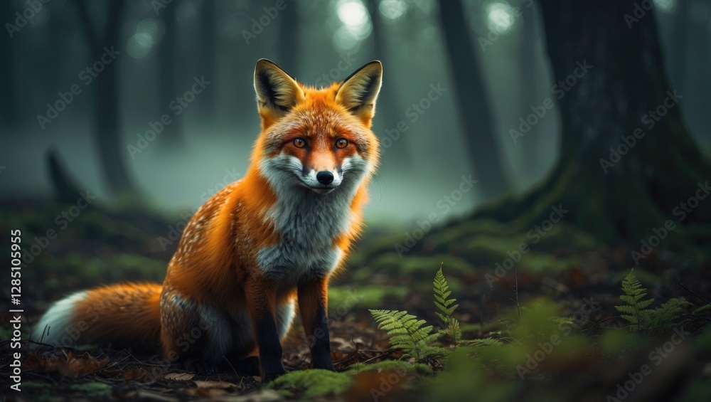 Fototapeta premium Image of a red fox situated in its natural surroundings