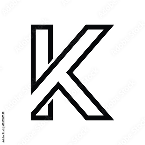 creative Letter K sign icon design template