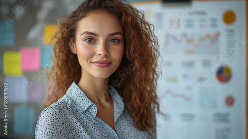 Free Download Business woman with presentation board - GFXLoad
