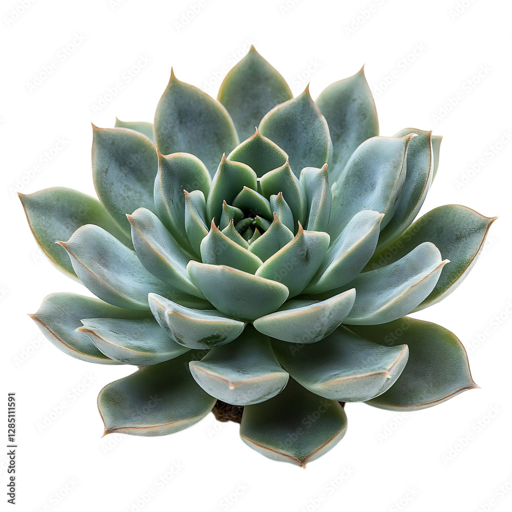 A Small Succulent with Spiky Gray Green Leaves Isolated on Transparent Background A Small Succulent with Spiky Gray Green Leaves Isolated on Transparent Background