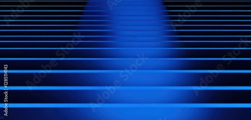 Blue staircase with a blue background