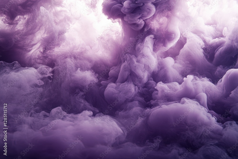 Fototapeta premium A Majestic Display of Ethereal Purple Smoke Formations in a Dreamlike Atmosphere, Evoking Wonder and Mystery
