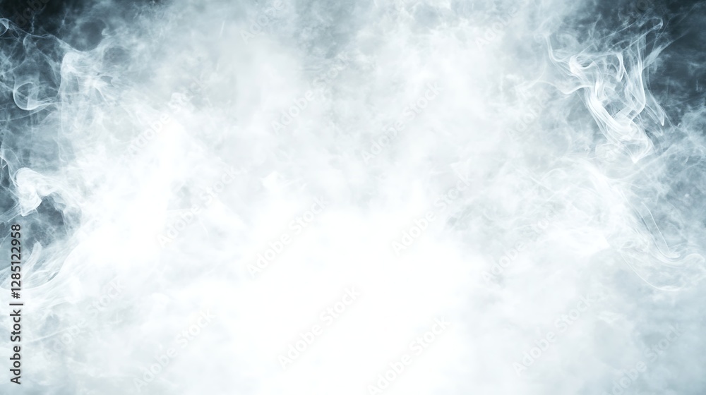 Fototapeta premium Misty vapor envelops a bright center, creating a mystical and ethereal atmosphere.