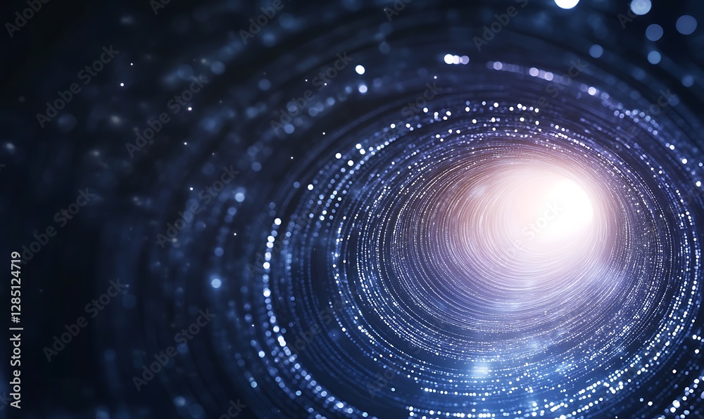 Abstract cosmic swirl with bright light, depicting a sense of motion and depth in space. Abstract cosmic swirl with bright light, depicting a sense of motion and depth in space.