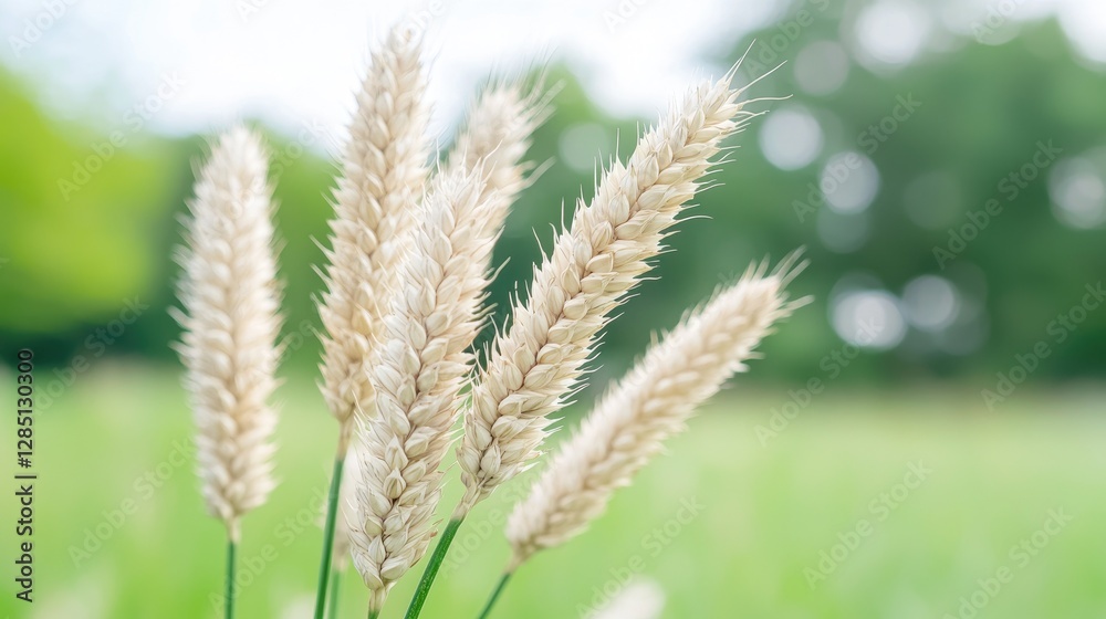 Wheat stalks, field, summer, rural, agriculture, background bokeh, food production