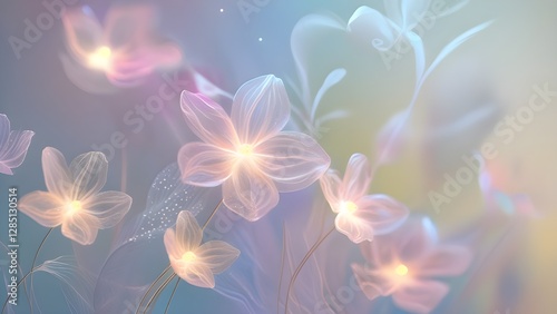 abstract background with flowers