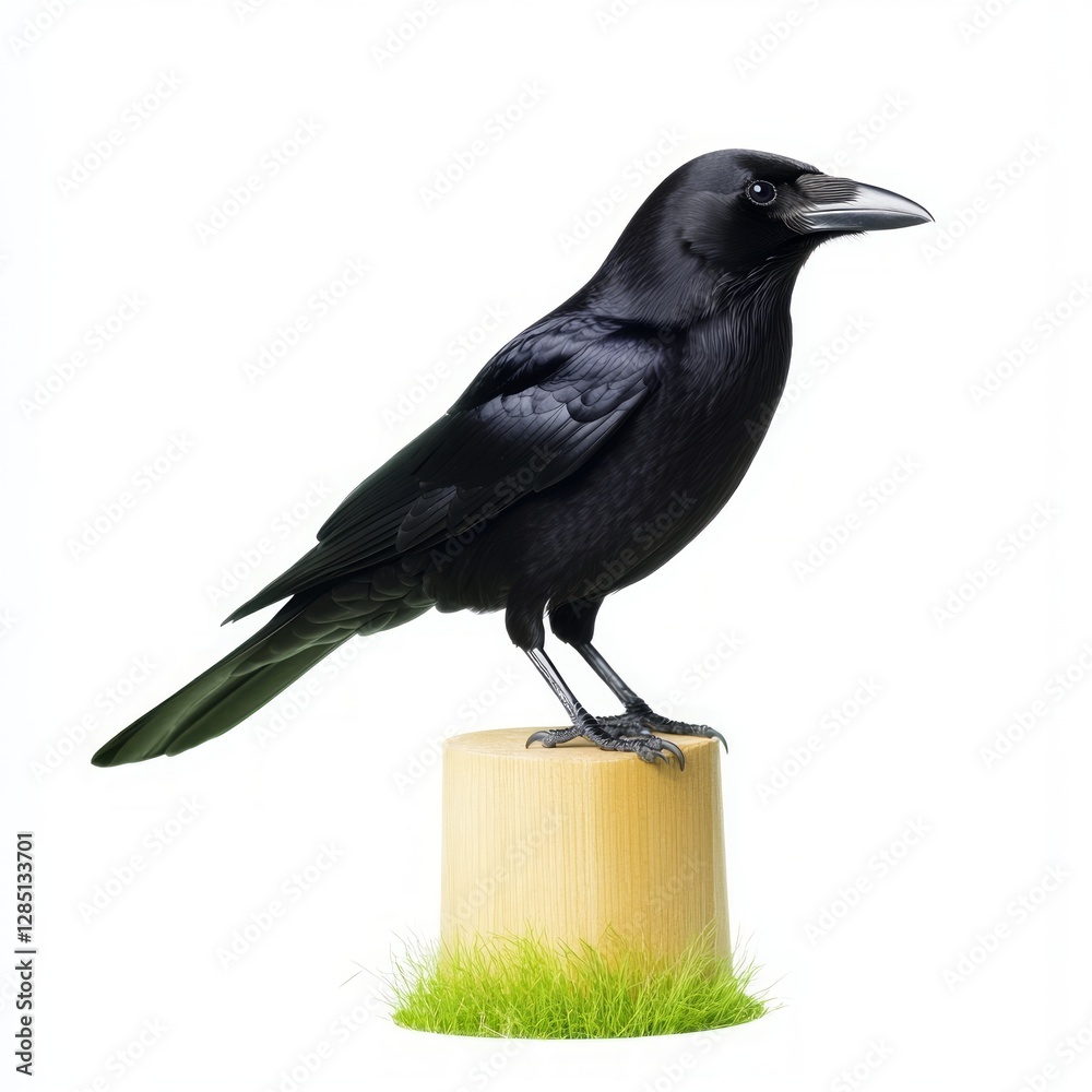 Obraz premium A crow perched on a branch