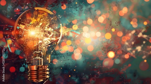 light bulbs in the night