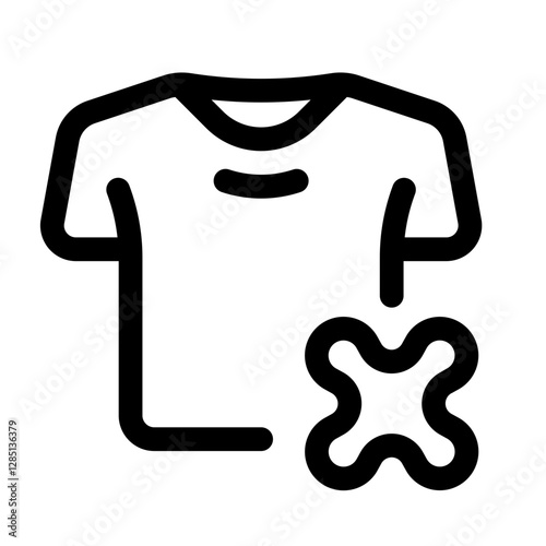Dirty Clothes Line Icon. Single icon, line vector icon