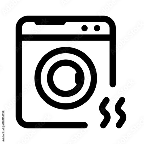 Dryer Machine Line Icon. Single icon, line vector icon