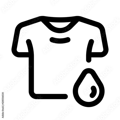 Washing Clothes Line Icon. Single icon, line vector icon