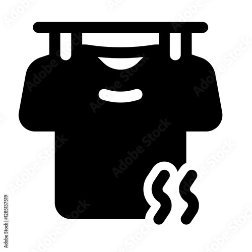 Drying Clothes Glyph Icon. Single icon, glyph vector icon