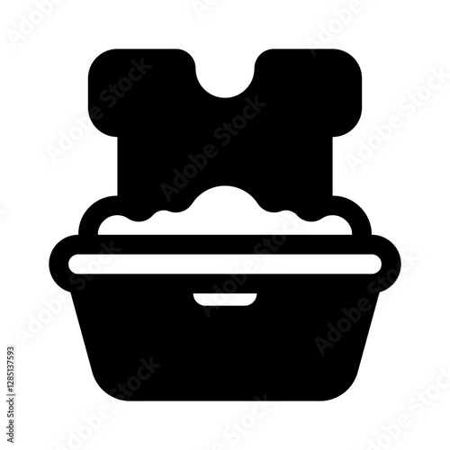 Manual Wash Glyph Icon. Single icon, glyph vector icon